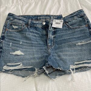 American Eagle Outfitters Distressed Blue Jean Shorts